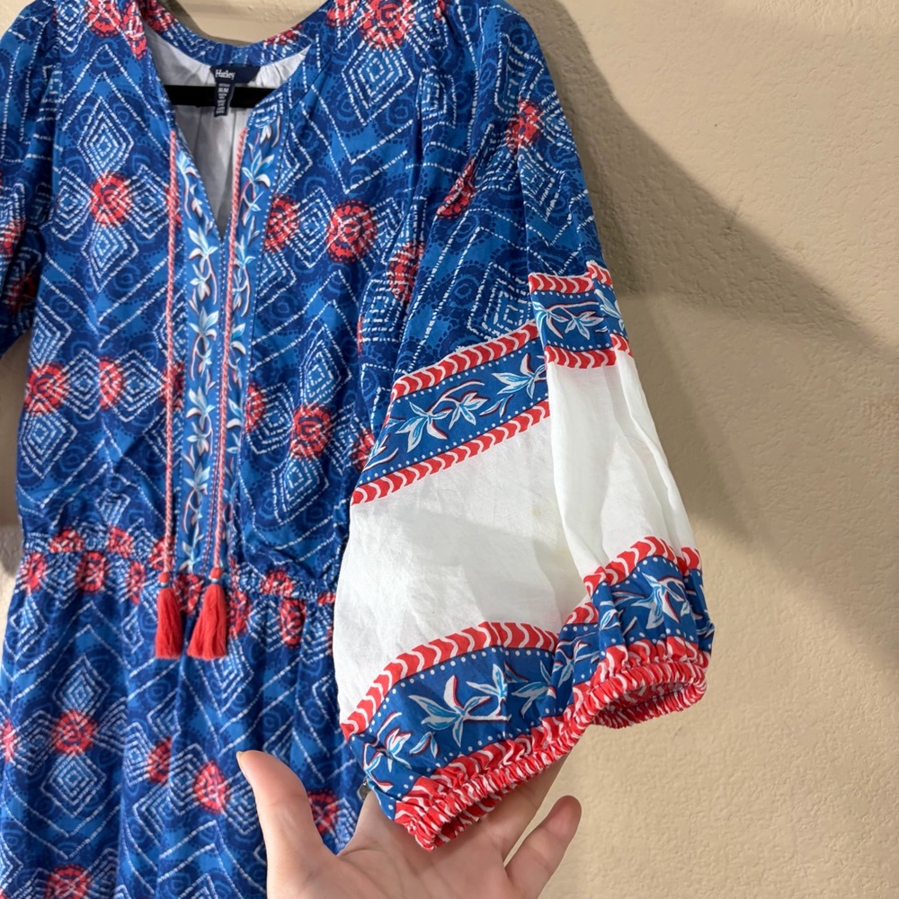 HATLEY hatley celine maxi dress in diamond shibori Sz M Vacay Beachy Party - Picture 6 of 11